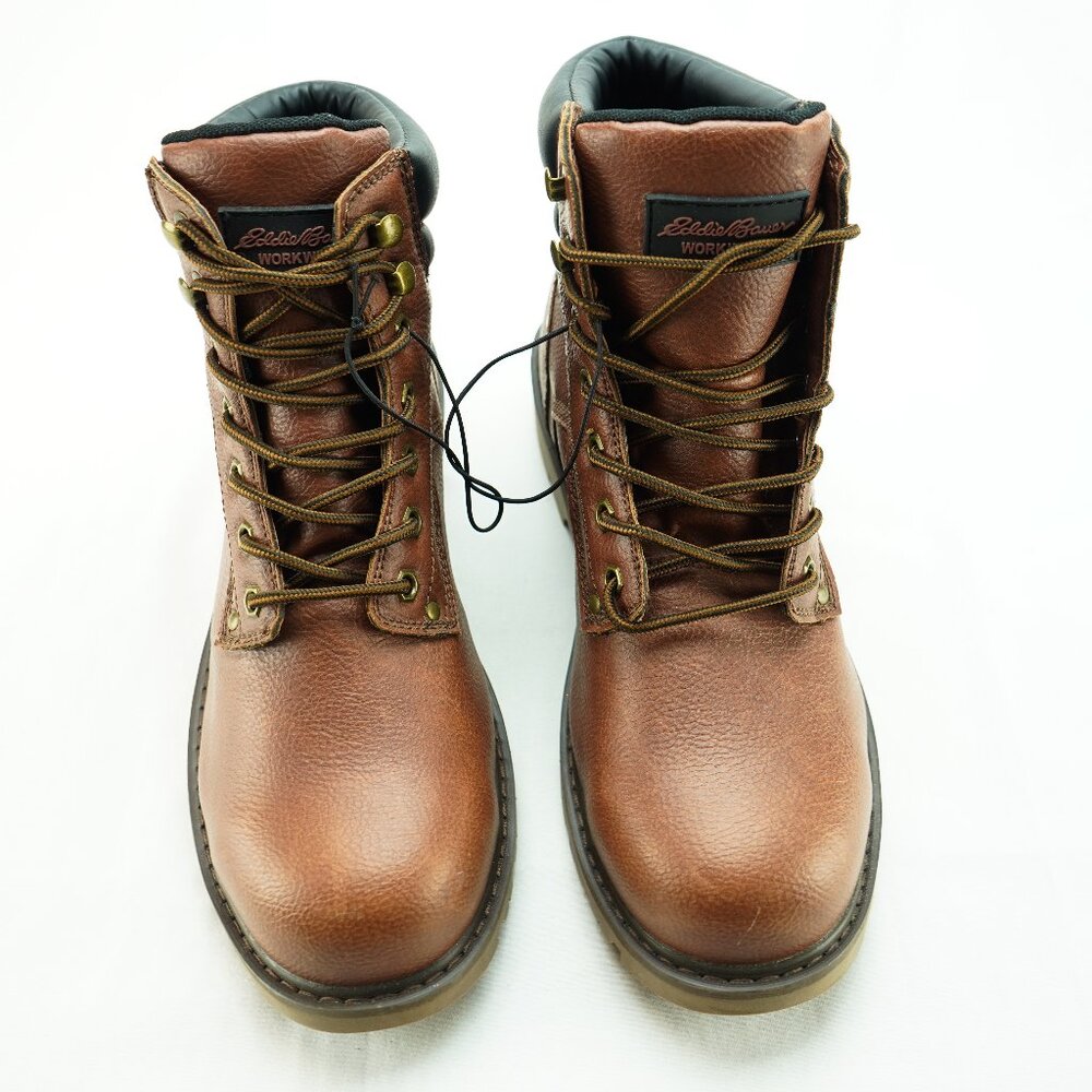 New Eddie Bauer Workwear Steel Toe Leather Boots Men's